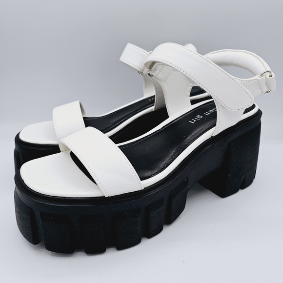 Madden Girl Shoes Madden Girl Grandy White Chunky Platform Sandals